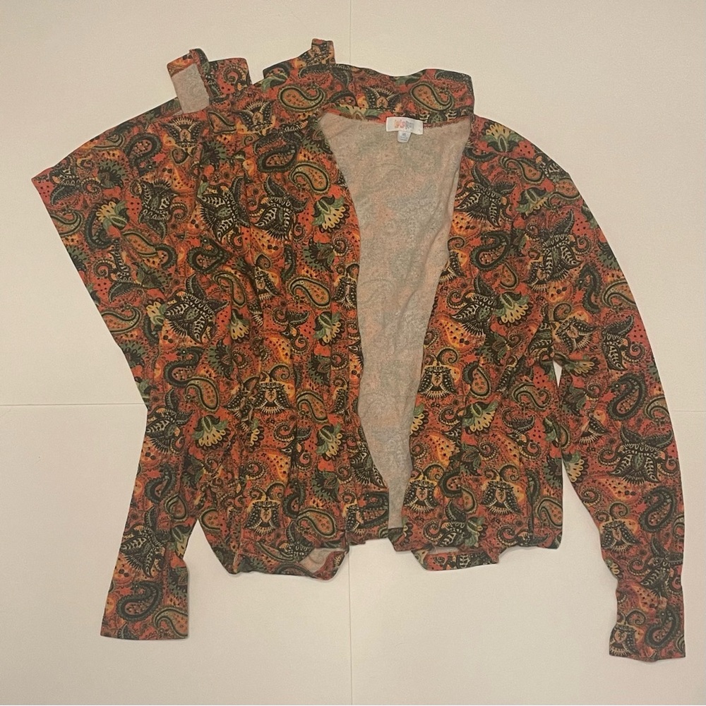 LuLaRoe Sarah Paisley Print Cardigan